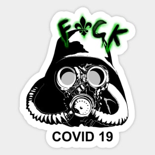 F COVID Sticker